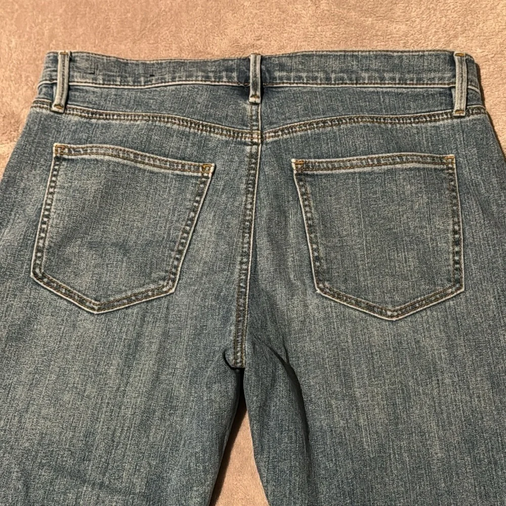 Ann Taylor Jeans‎ Size 8 Embroidered Straight Cropped Denim Comfortable